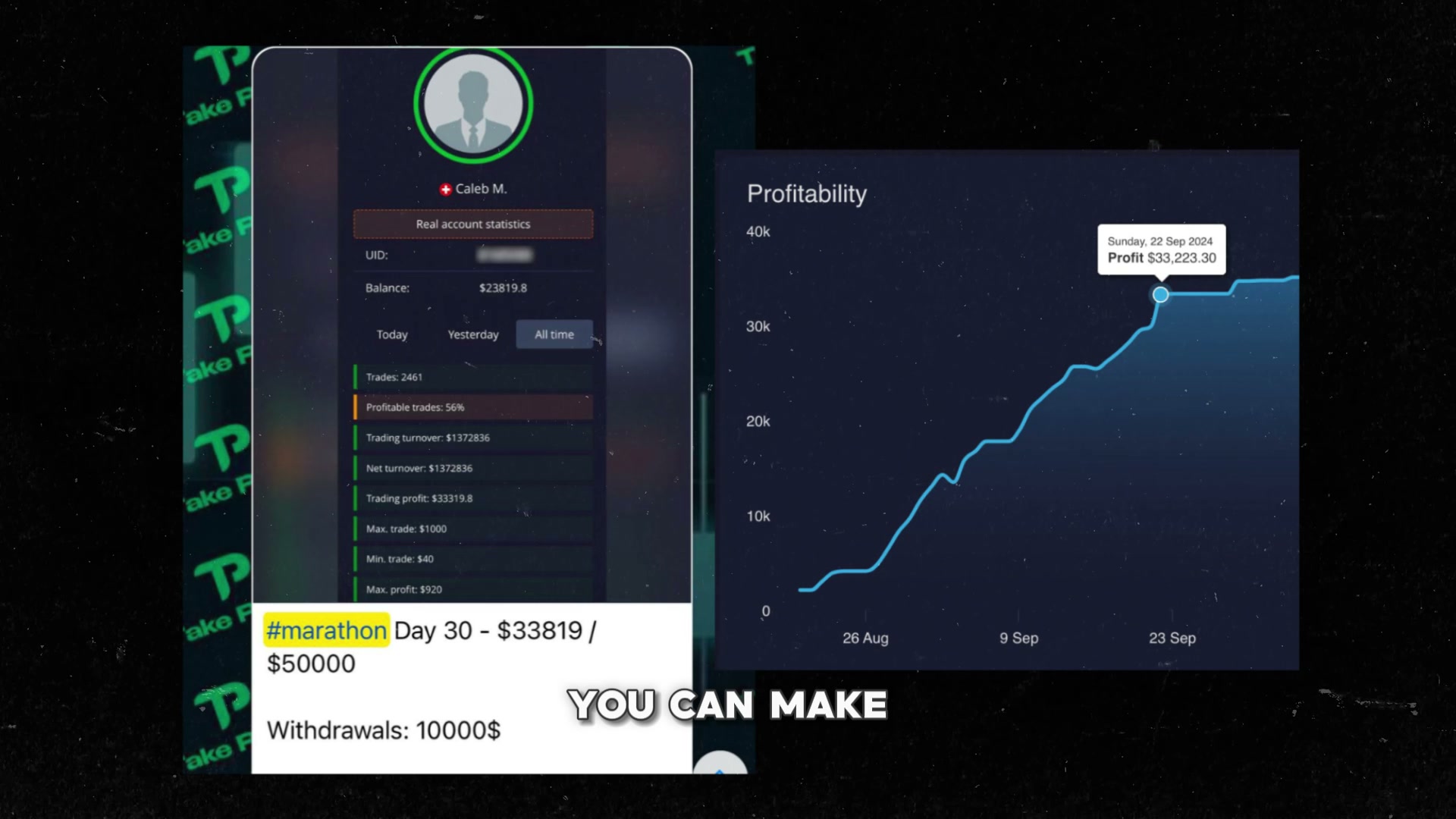 Take Profit — графический рекламный ролик — кадр из видео